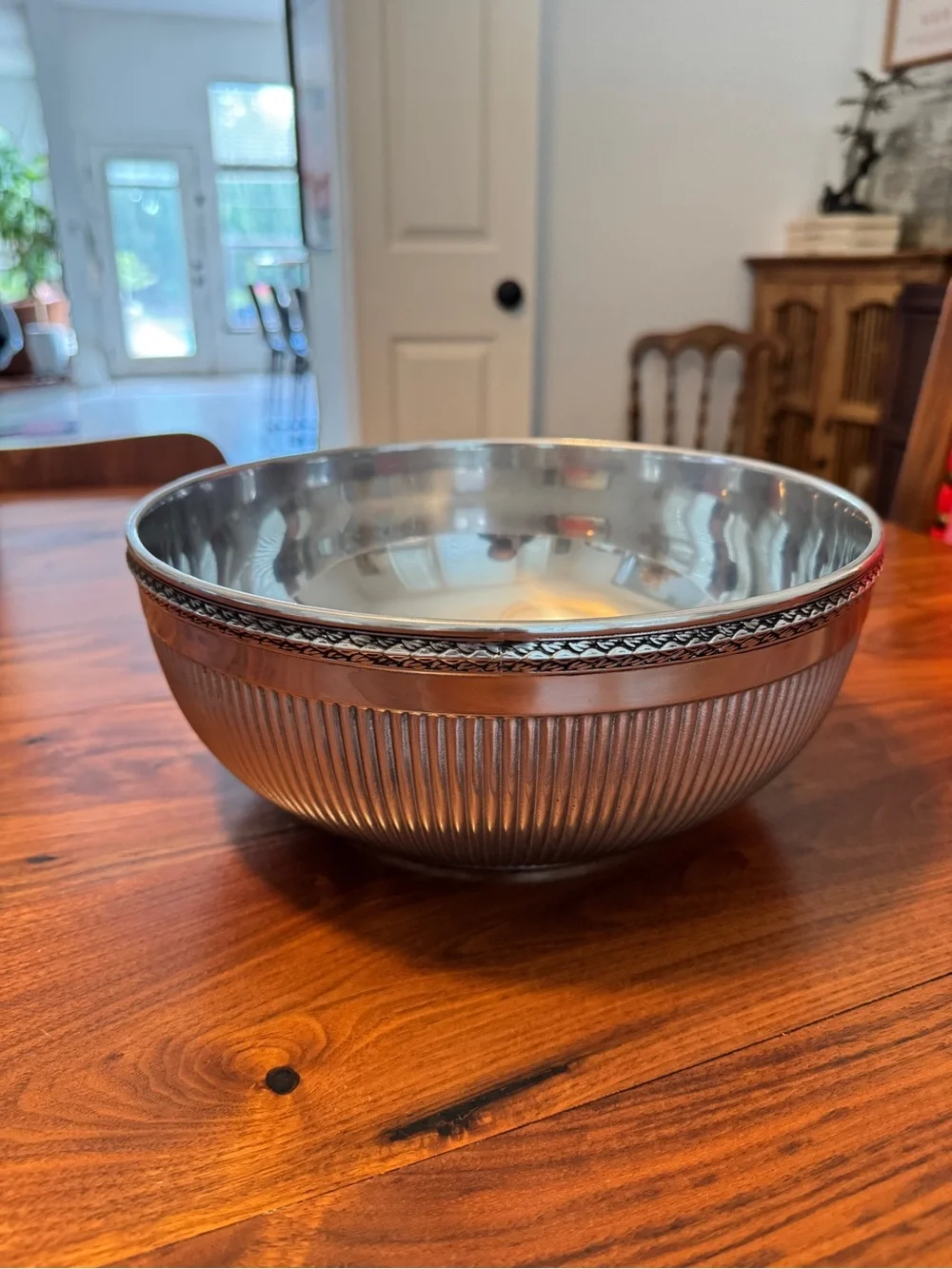 MCM Wedgwood Pewter bowl salad bowl 10.75